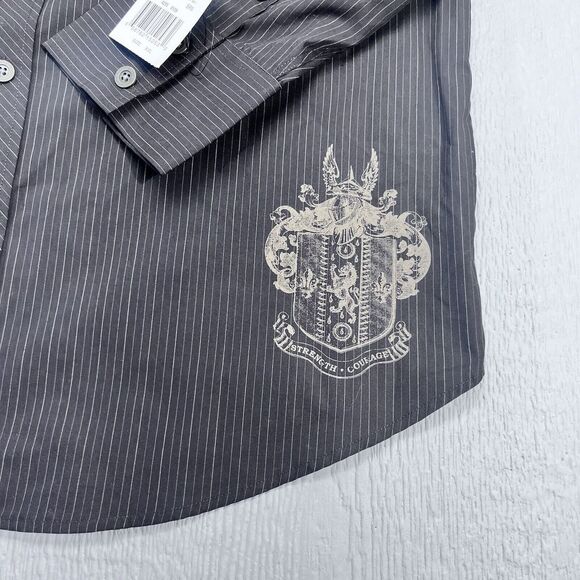 Level Ten Long Sleeve Shirt XXL Mens  Cowboy Stripped Button Up Justice Graphic - Picture 5 of 13